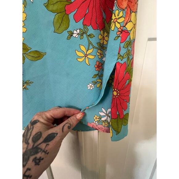 THE LIMITED COLORFUL FLORAL A line  KNEE LENGTH WOMENS SKIRT XS - Picture 4 of 8